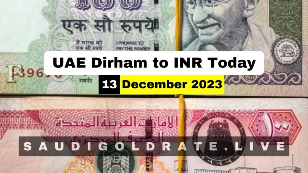 UAE Dirham Rate in India Today 13 December 2023 - AED to INR