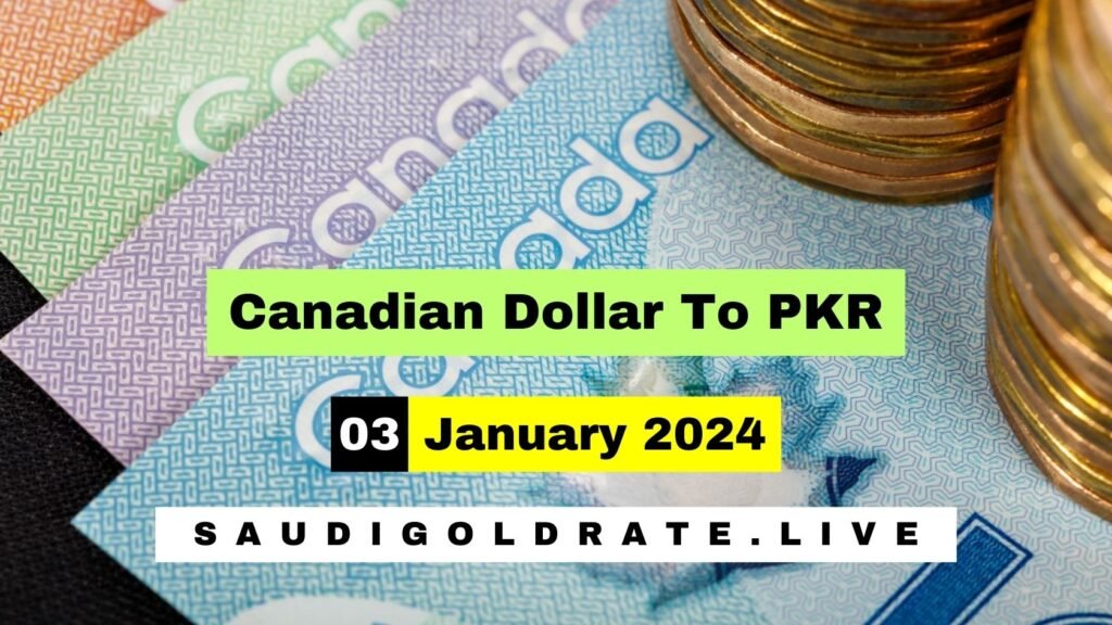 Canadian Dollar Rate in Pakistan Today – 3 January 2024 CAD to PKR