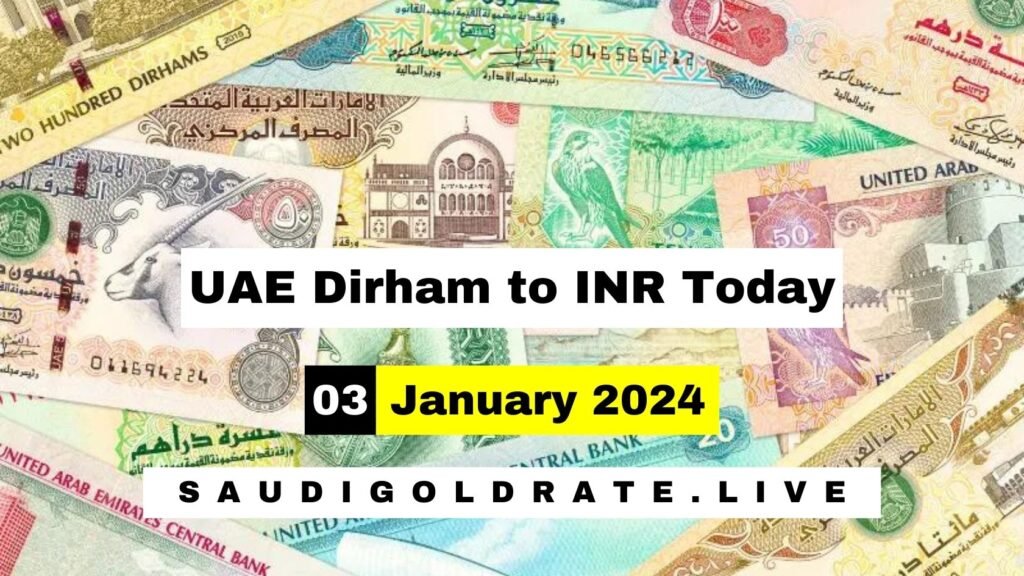 UAE Dirham Rate in India Today 3 January 2024 - AED to INR