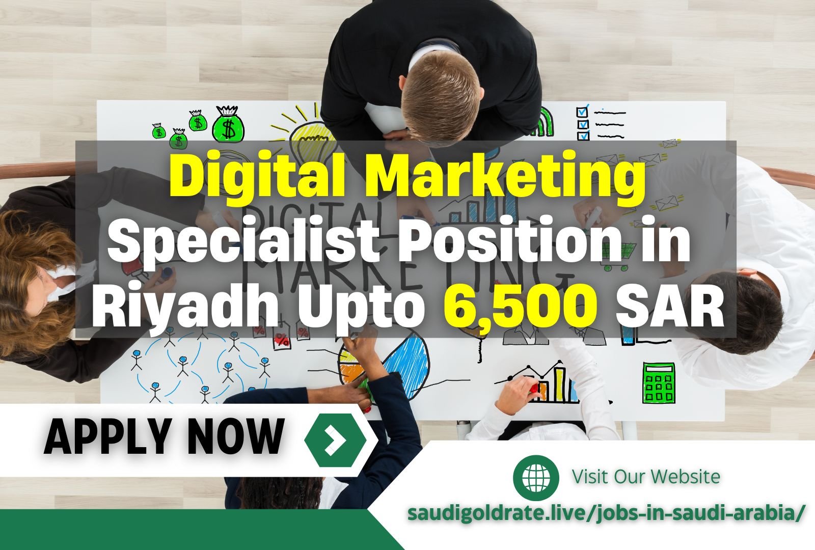 Boost Your Career: Digital Marketing Specialist Position in Riyadh with Salary Up to 6,500 SAR