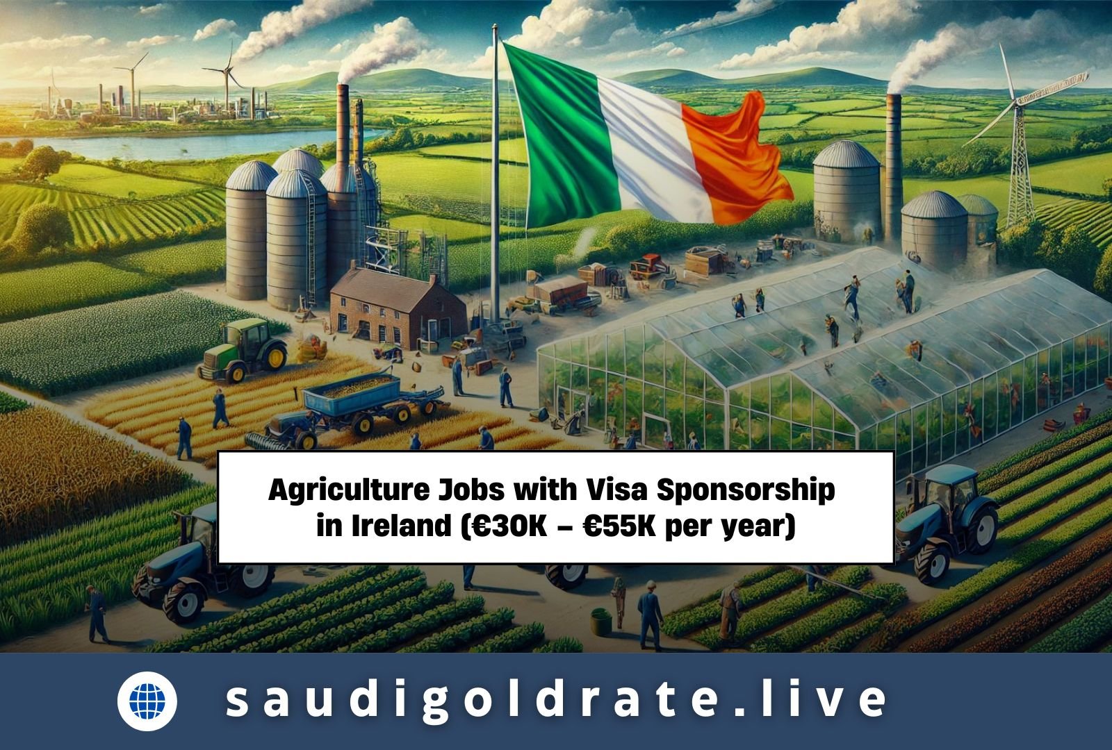 Agriculture Jobs with Visa Sponsorship in Ireland (€30K – €55K per year)