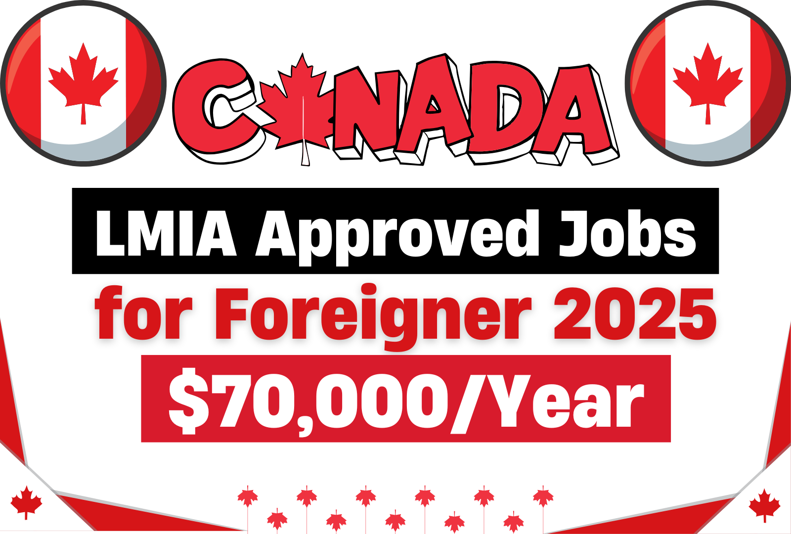 Canada LMIA Approved Jobs for Foreigner 2025 – Salary up to $70,000/Year