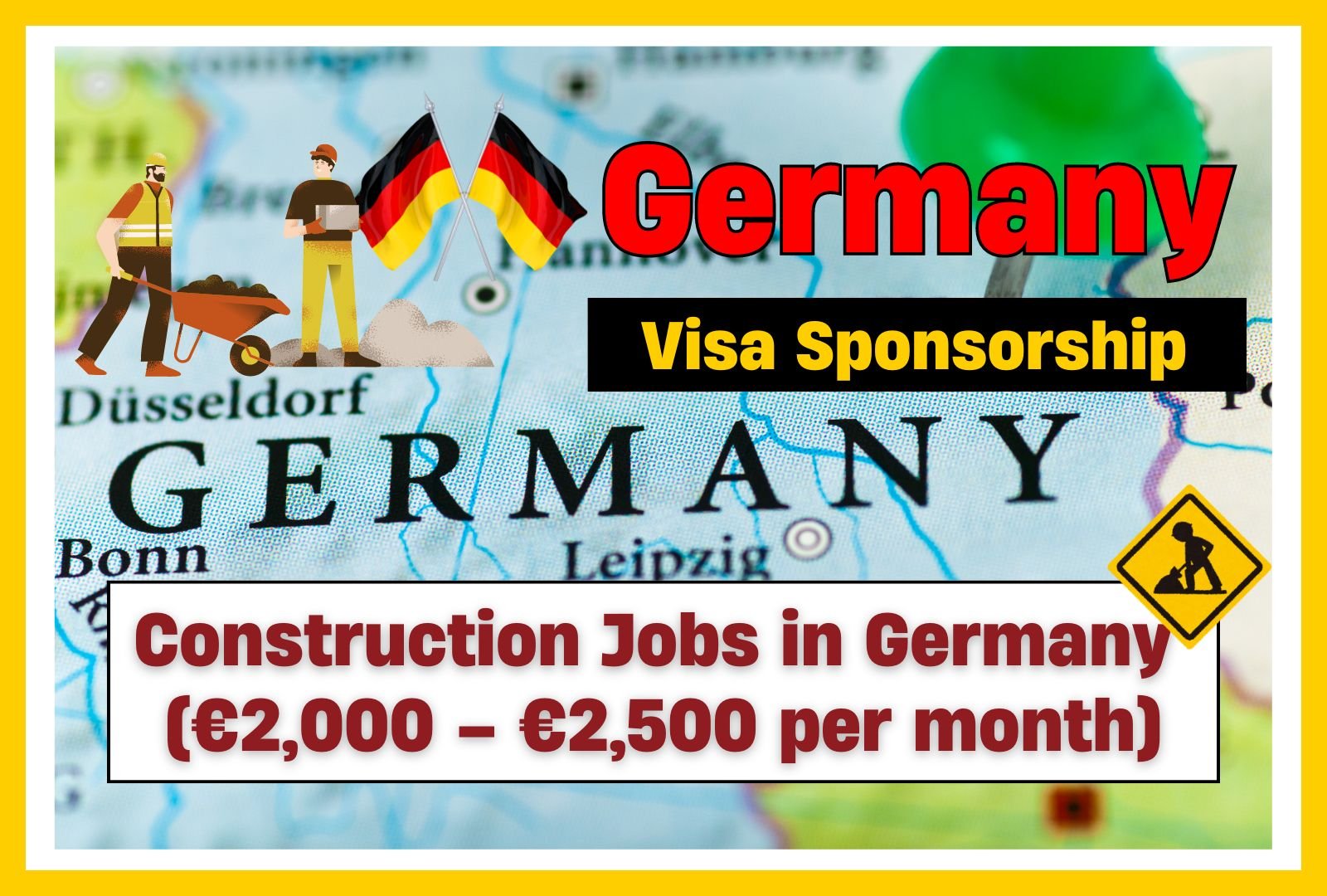 Construction Jobs with Visa Sponsorship in Germany (€2,000 – €2,500 per month)