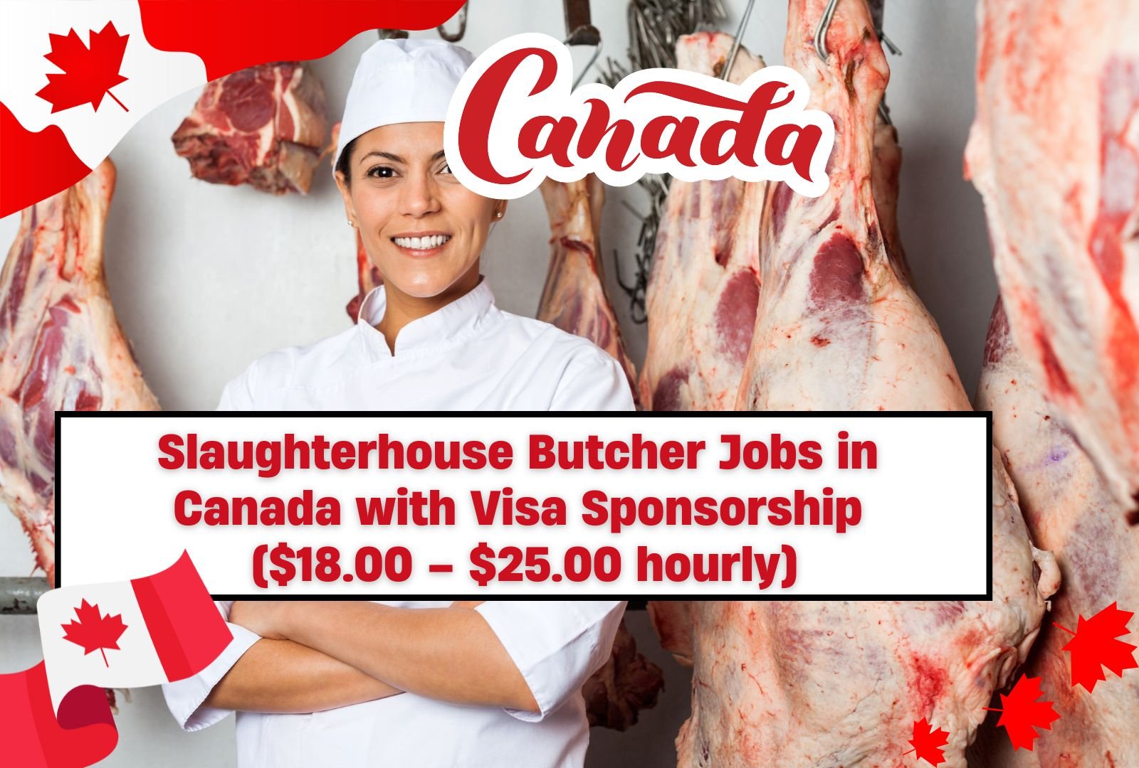 Slaughterhouse Butcher Jobs in Canada with Visa Sponsorship ($18.00 – $25.00 hourly)