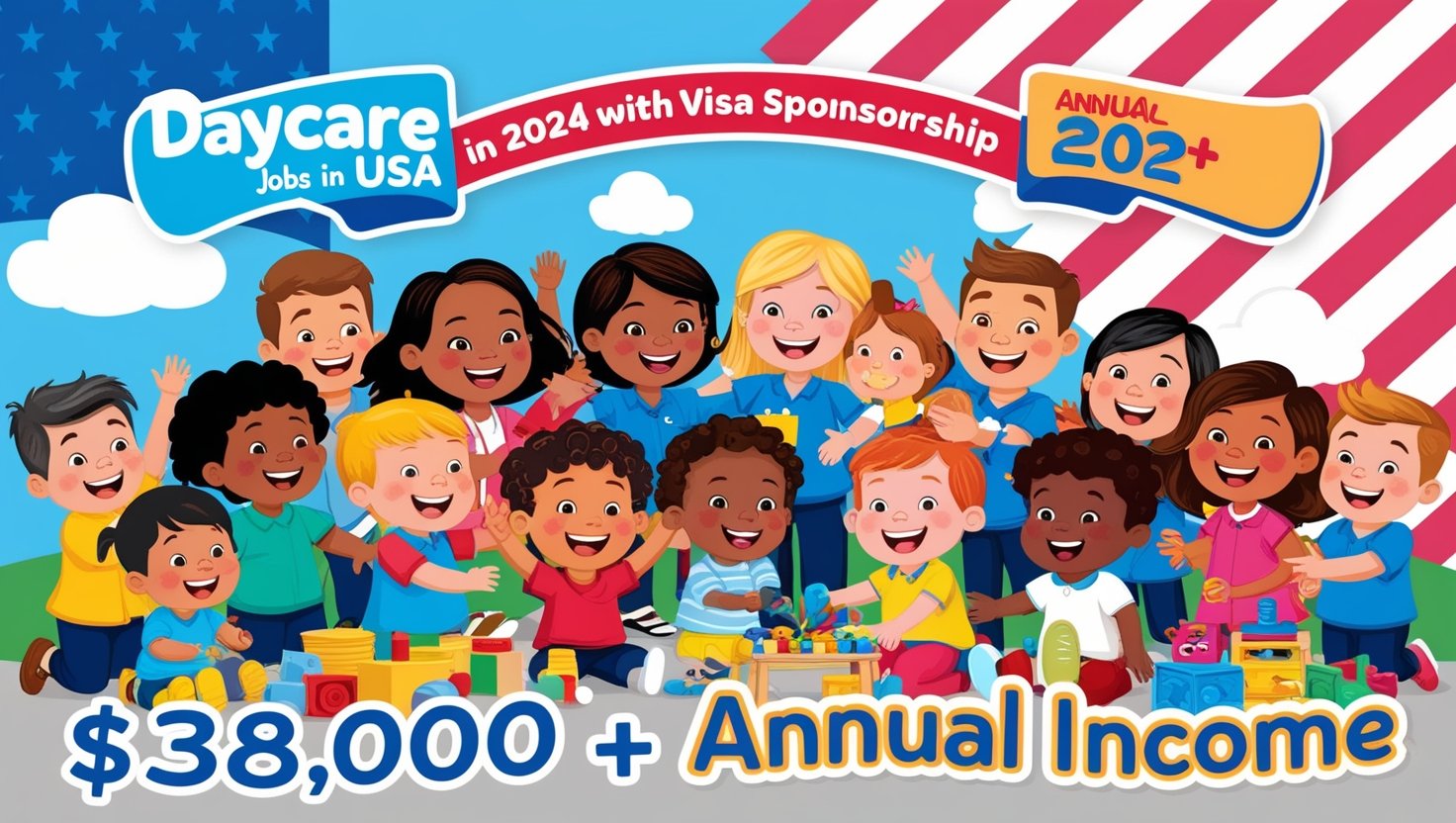 Daycare Jobs in USA 2024 with Visa Sponsorship ($38,000+ Annual Income)