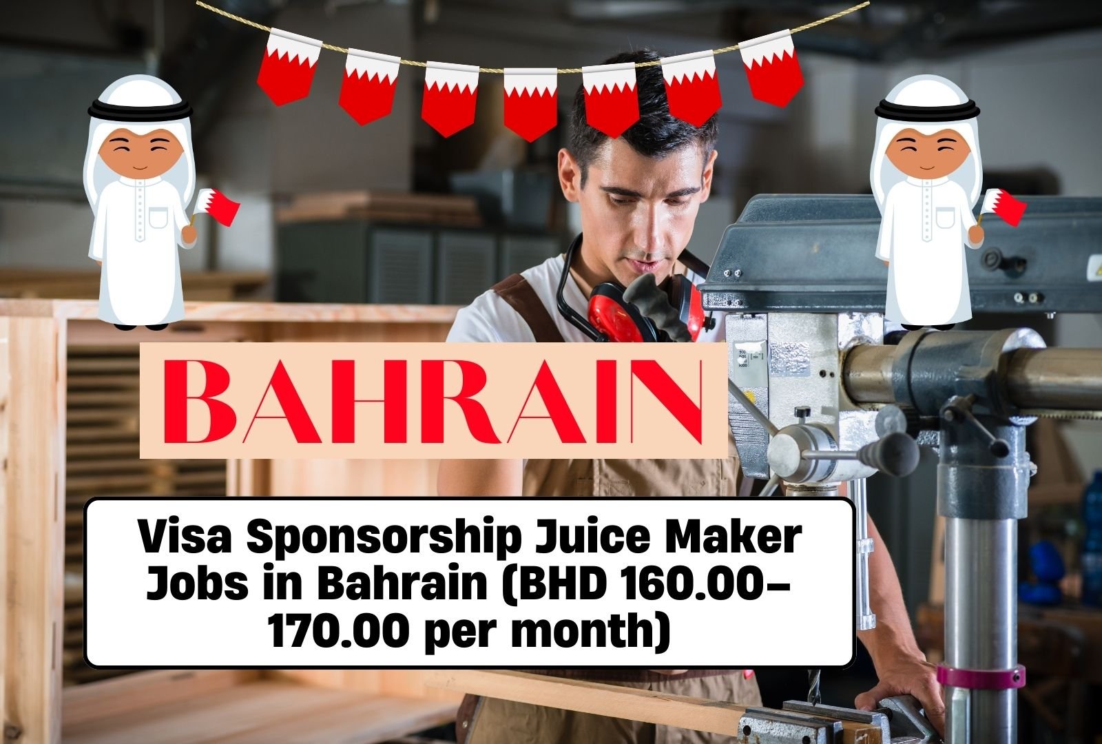 Visa Sponsorship Juice Maker Jobs in Bahrain (BHD 160.00–170.00 per month)